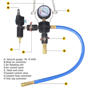 DAYUAN hand pump and gauge close-up demonstrating accurate pressure testing