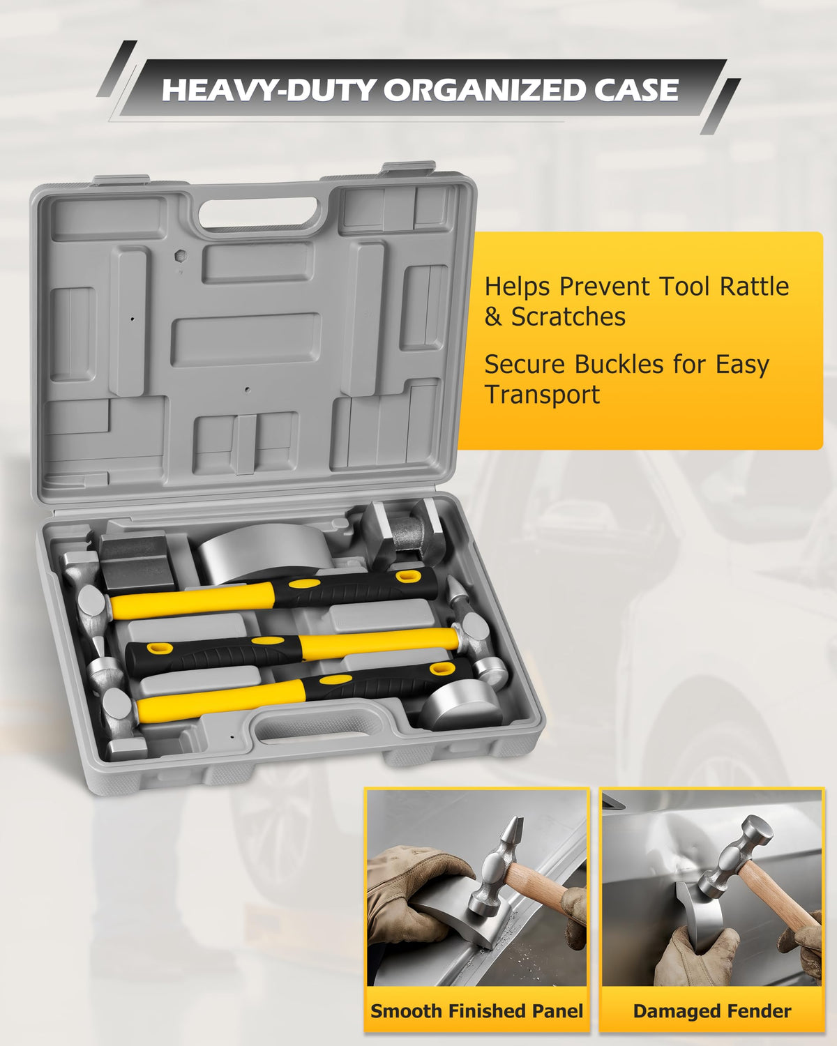 DAYUAN in-use dent repair showing controlled strikes and precise results