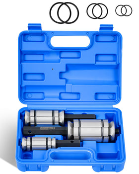 DAYUAN expander in use on tailpipe showing reshaping for leak-free fit