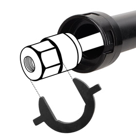 DAYUAN tool in use on vehicle steering accessing inner tie rod