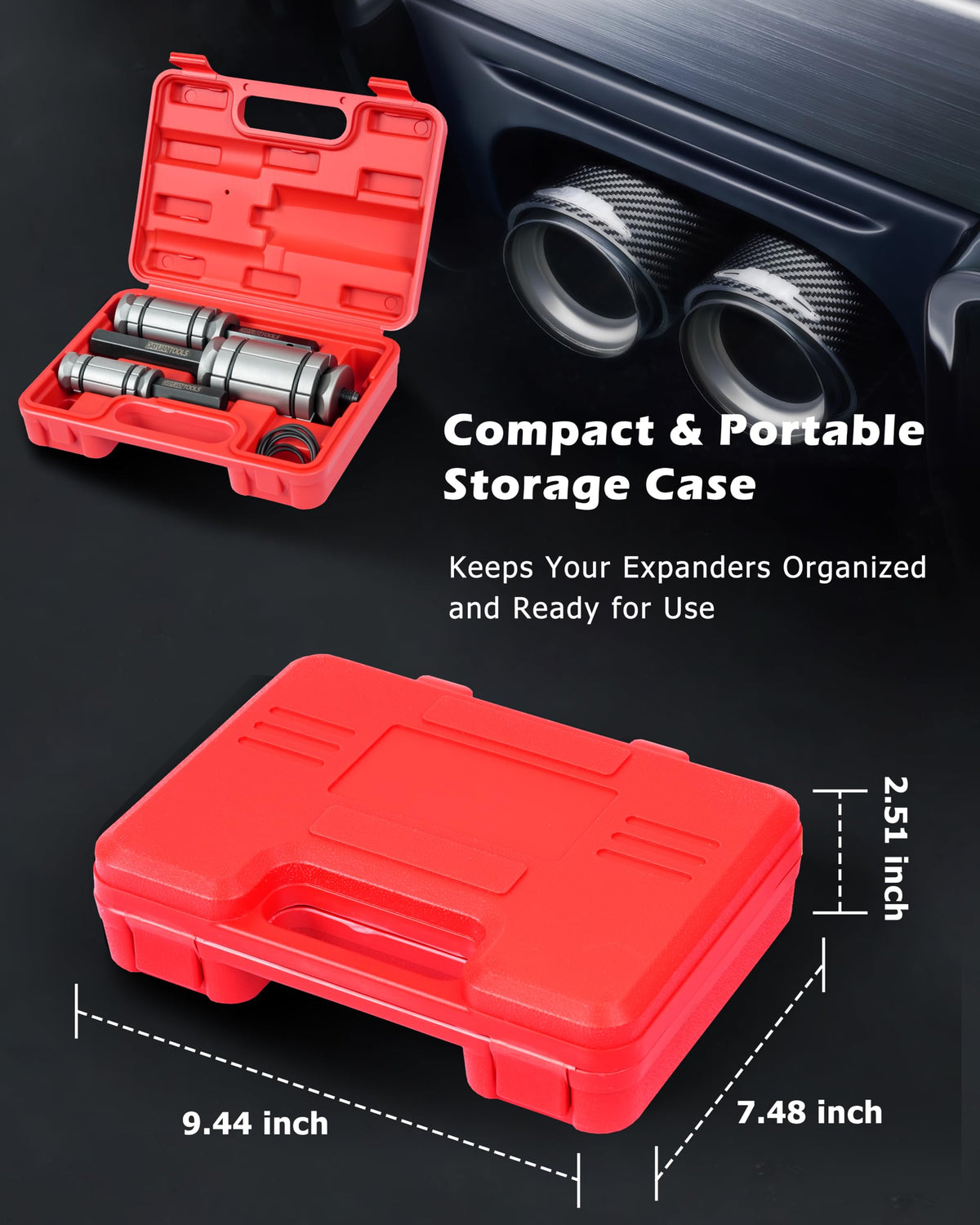 DAYUAN medium expander detail highlighting hex drive and smooth taper benefit