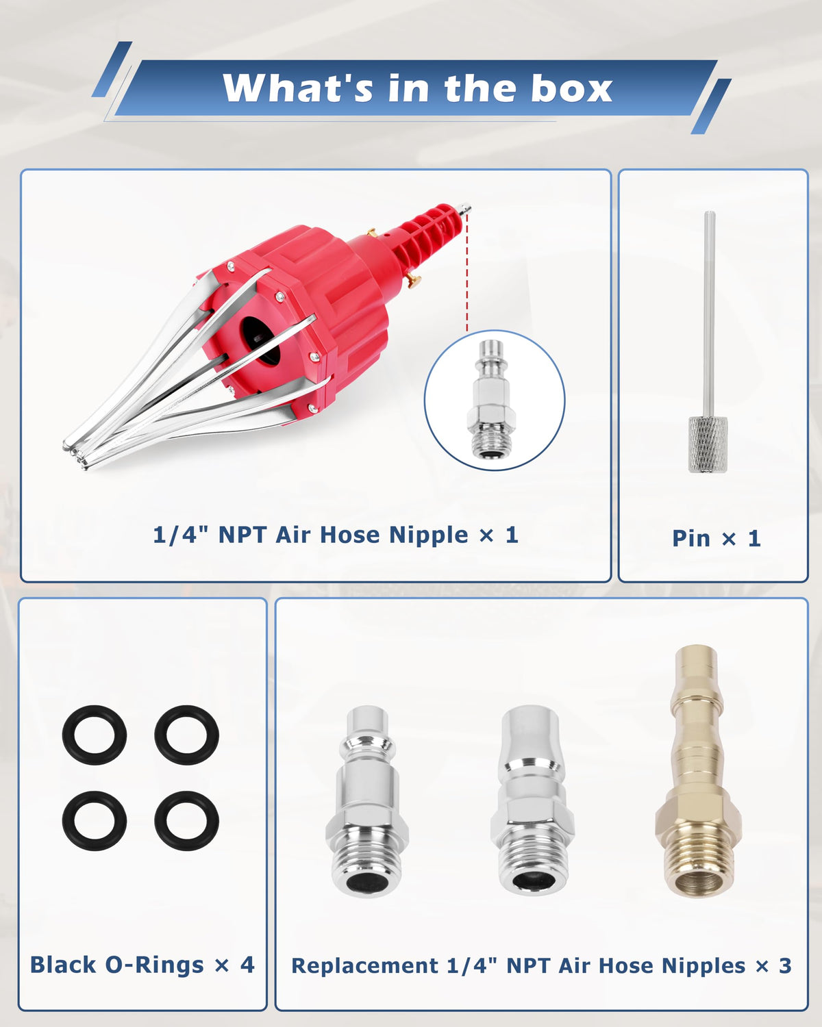 DAYUAN packaging and included parts demonstrating ready-to-use workshop gear