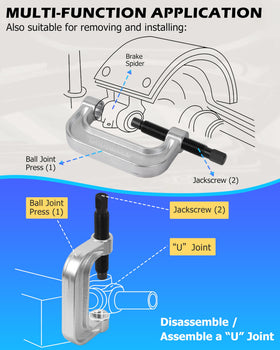 DAYUAN press in use on a ball joint providing controlled removal force