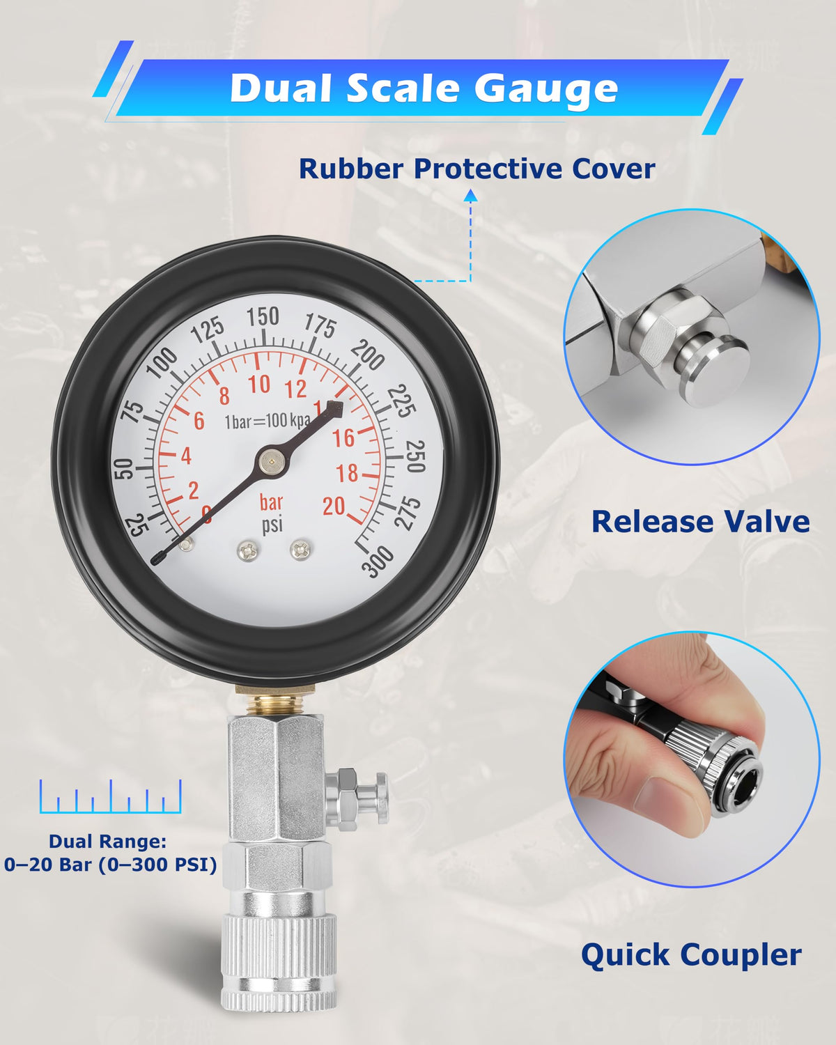 DAYUAN rubber cone ends detail for quick non-threaded compression checks benefit