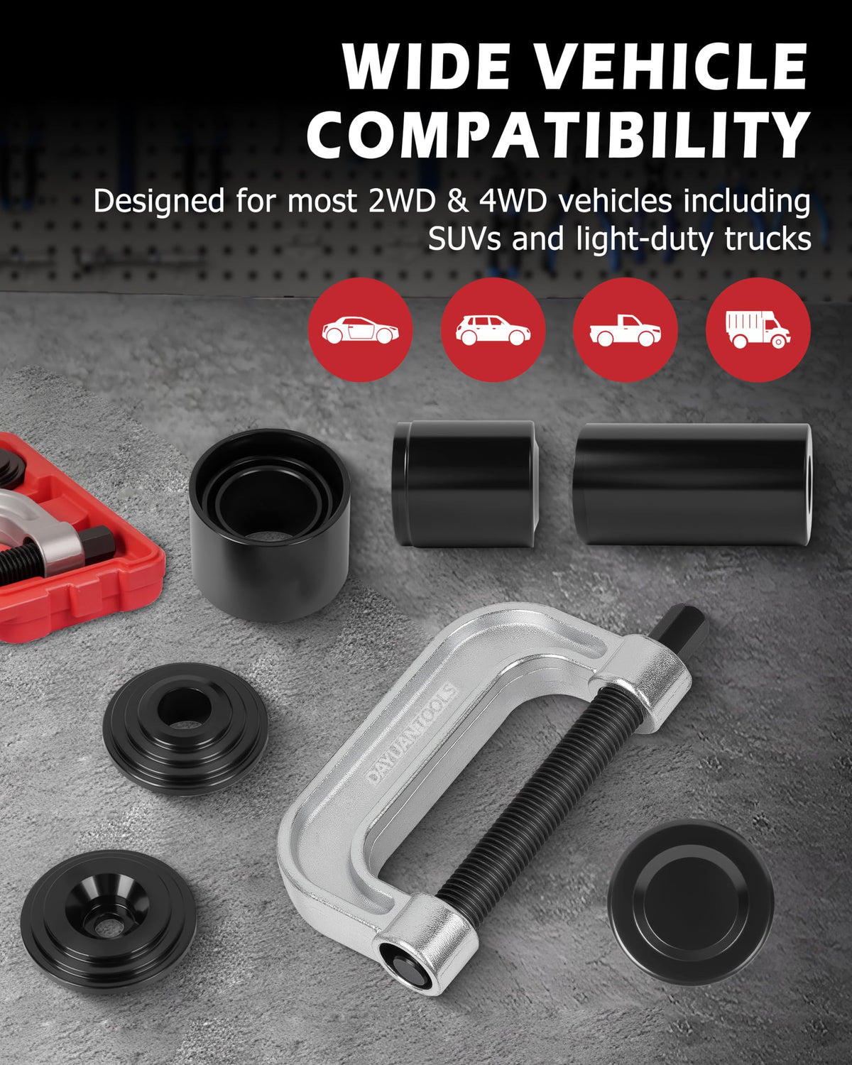 DAYUAN carbon steel texture and stamped markings showing durability and sizing