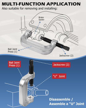 DAYUAN tools in use removing a ball joint demonstrating safe, controlled extraction