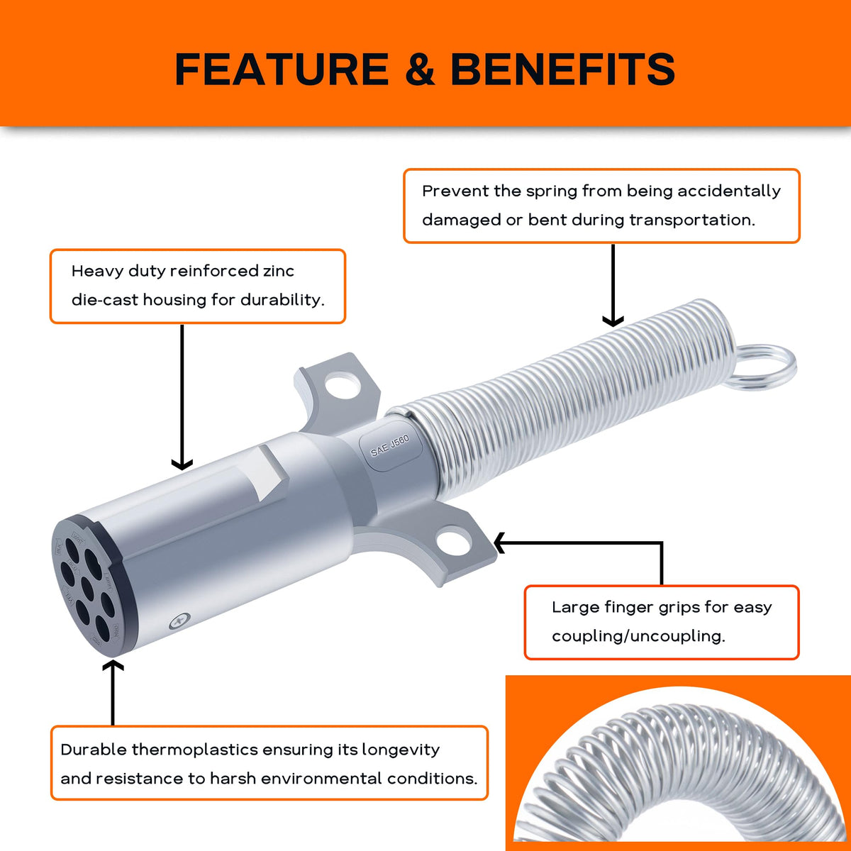 Dazakoot detailed shot of corrosion-resistant contacts for consistent conductivity