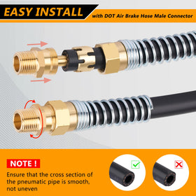 Dazakoot coupling mated to 1/2" male connector for easy compatibility