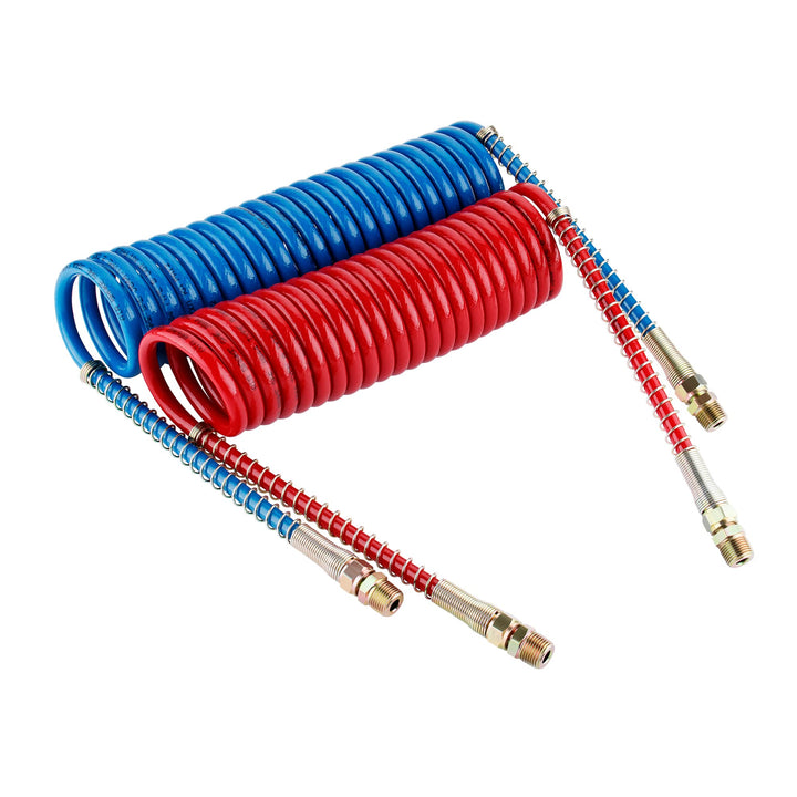 Dazakoot front view assembly showing coiled hose and dual 12" leads for easy hookup