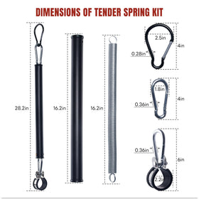Dazakoot hanger bracket close-up showing stainless steel clamp and rubber cushion