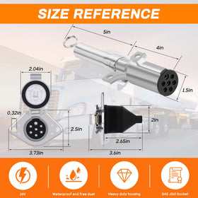 Dazakoot in-use on truck trailer illustrating secure electrical connection while towing