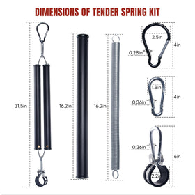 Dazakoot black protective sleeve on spring preventing abrasion and UV damage