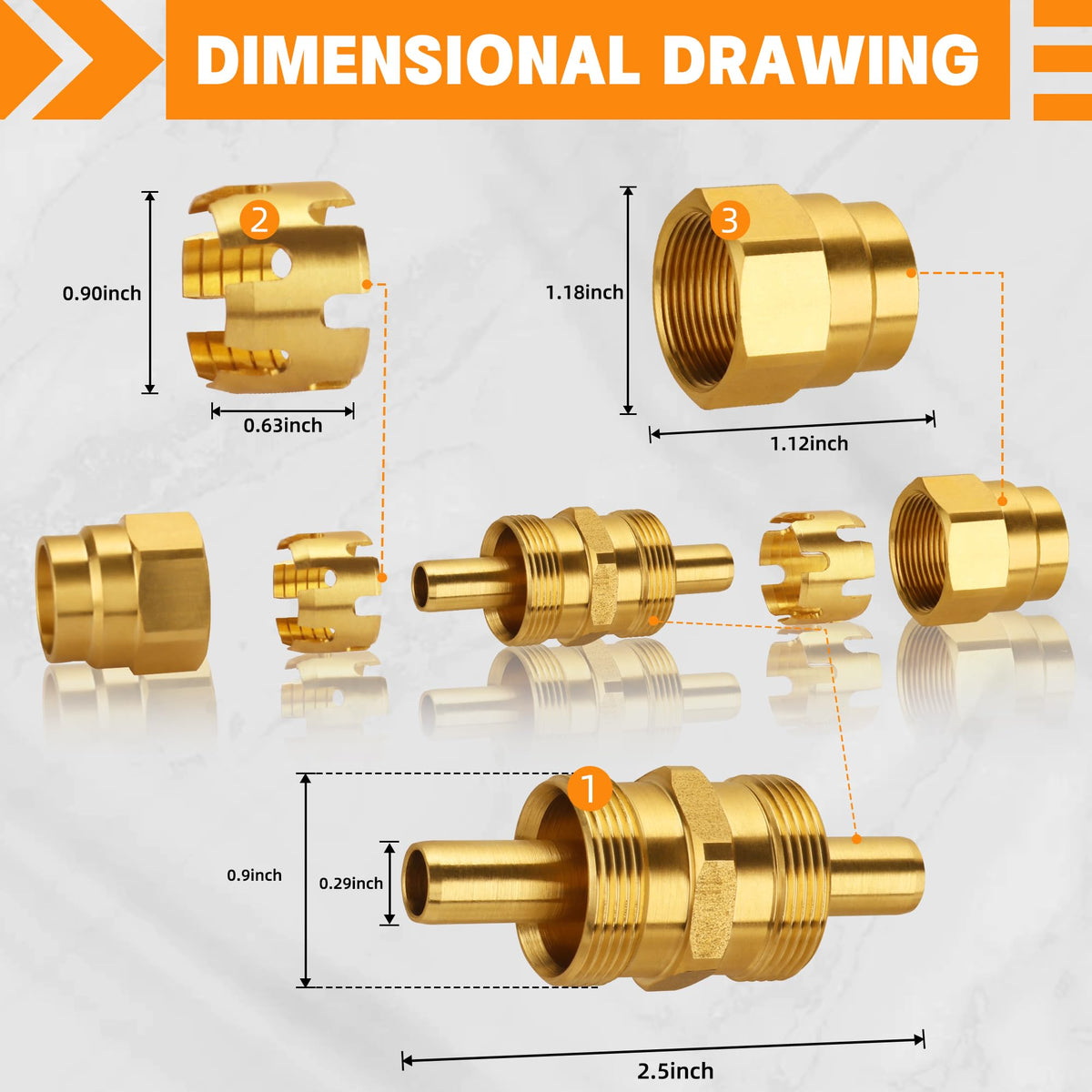 Dazakoot union held in hand demonstrating easy single-wrench installation benefit