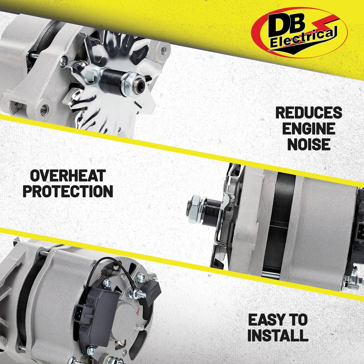 DB Electrical alternator pulley side profile emphasizing durable rotation performance