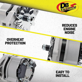 DB Electrical alternator pulley side profile emphasizing durable rotation performance