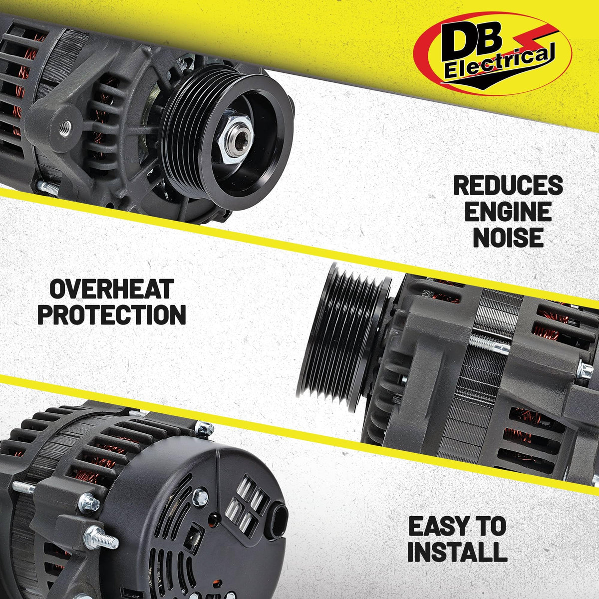 DB Electrical label and specs clearly visible for part verification and cross-reference