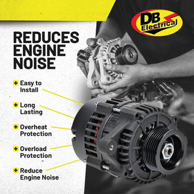 DB Electrical pulley close-up showing 6-groove pulley for proper belt engagement