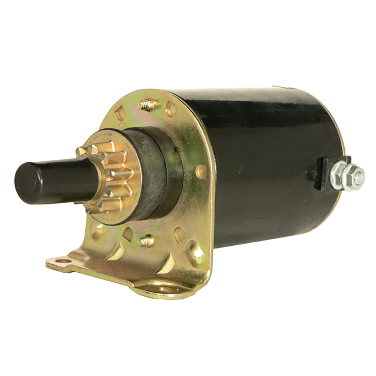 DB Electrical starter next to hand for scale showing compact PMDD design benefit