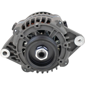 DB Electrical alternator held in hand to show scale and compact 11SI marine form factor