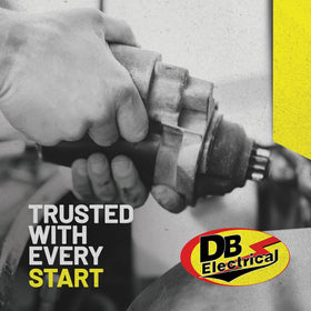 DB Electrical starter next to ruler to show scale and exact length measurement