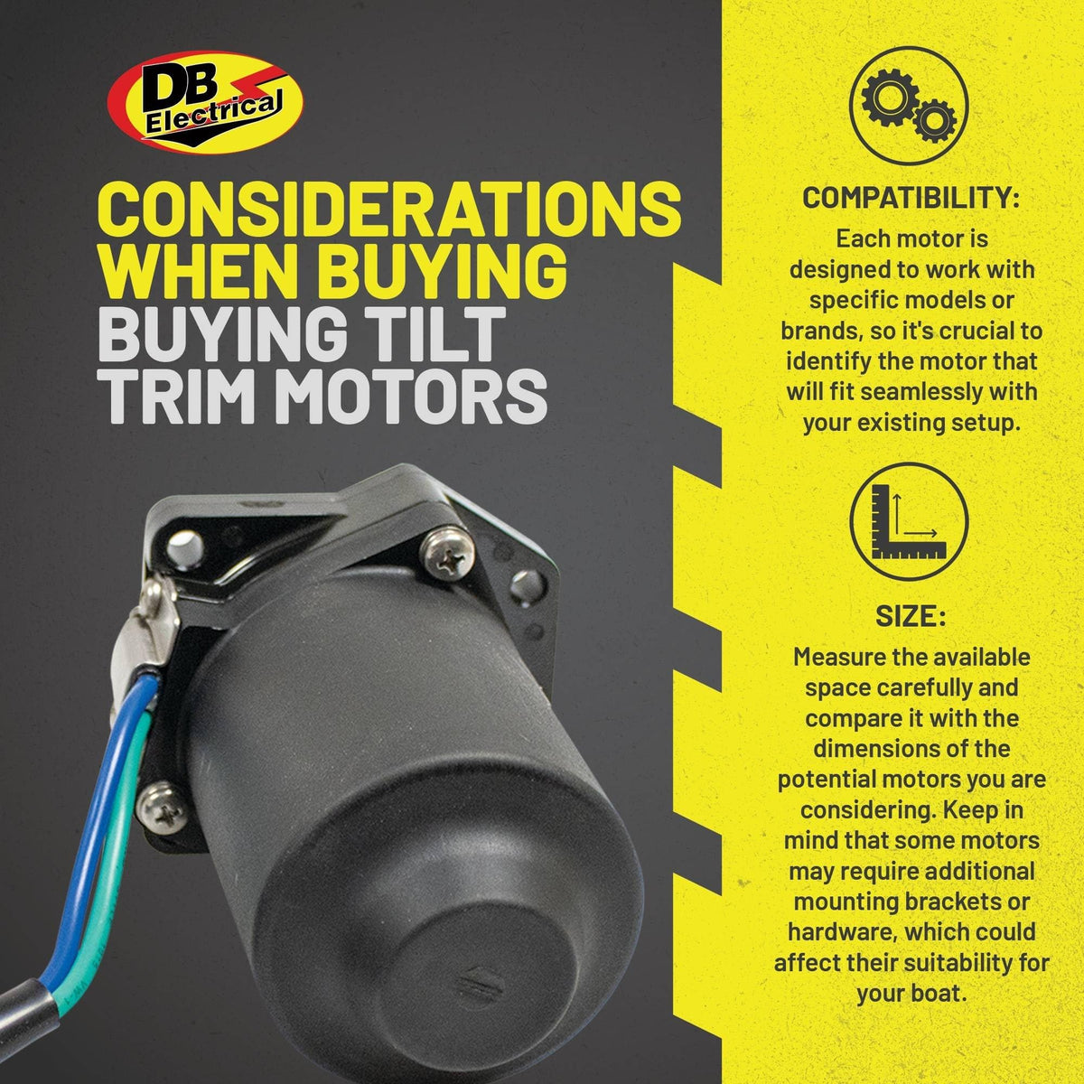 DB Electrical motor mounting flange detail showing bolt pattern for secure fit