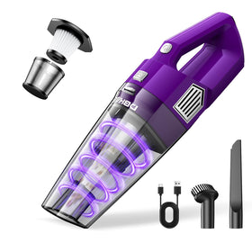 DBHAL handheld vacuum front view showing compact design and easy-grip handle for portable cleaning