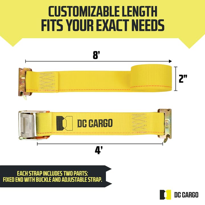 DC Cargo Mall cam buckle close-up showing steel buckle and quick secure advantage