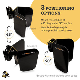 DC Cargo Mall chock with 45° adapter demonstrating space-saving layout benefit