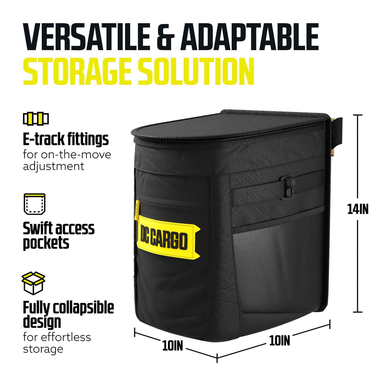 DC Cargo Mall close-up of washable leak-proof liner for easy cleaning