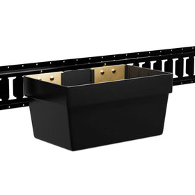 DC Cargo Mall angled mounted basket on E-track demonstrating secure fit