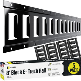 DC Cargo Mall front view of 8' E-track rails showing anchor slots for versatile securing