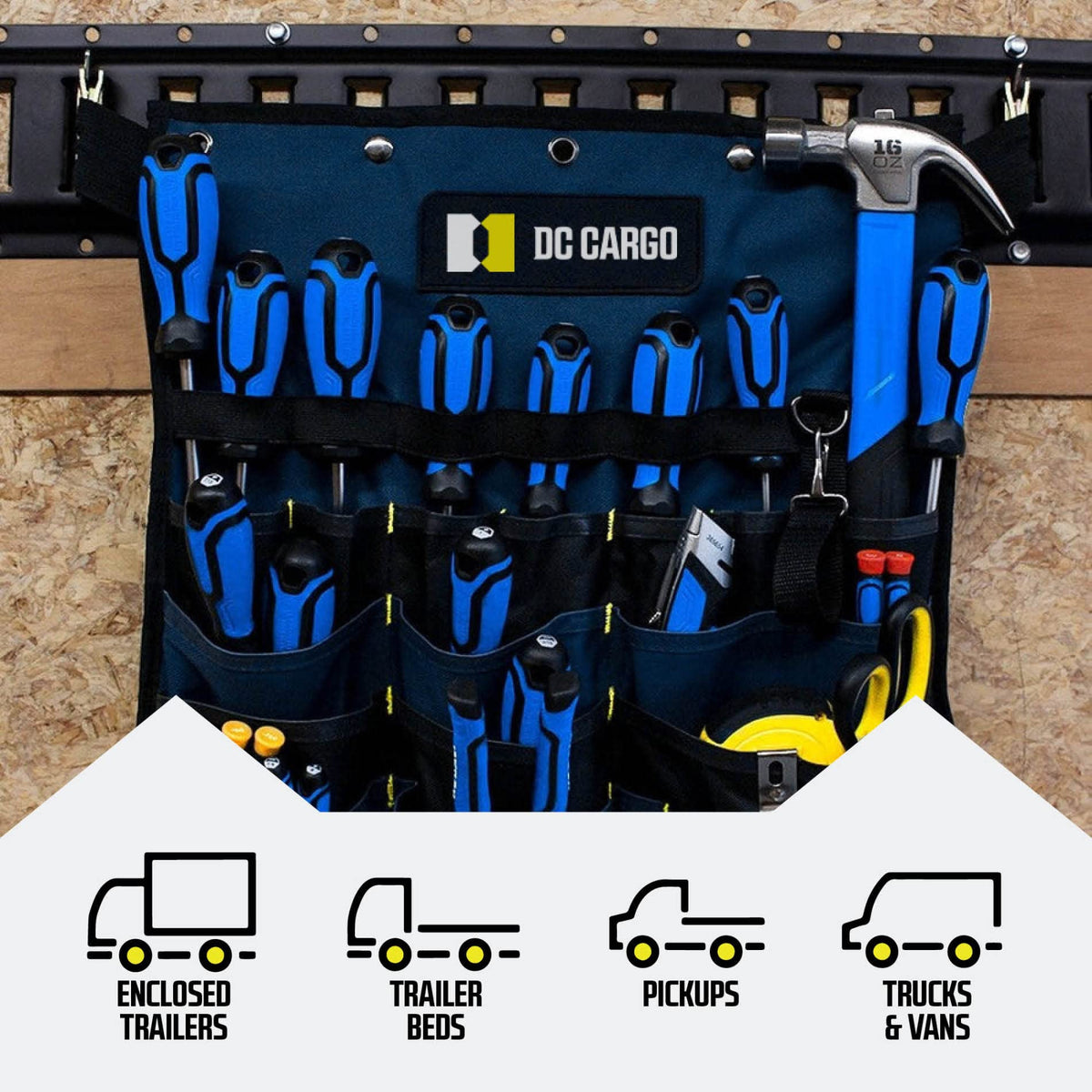 DC Cargo Mall E-track securing an ATV to show reliable transport protection