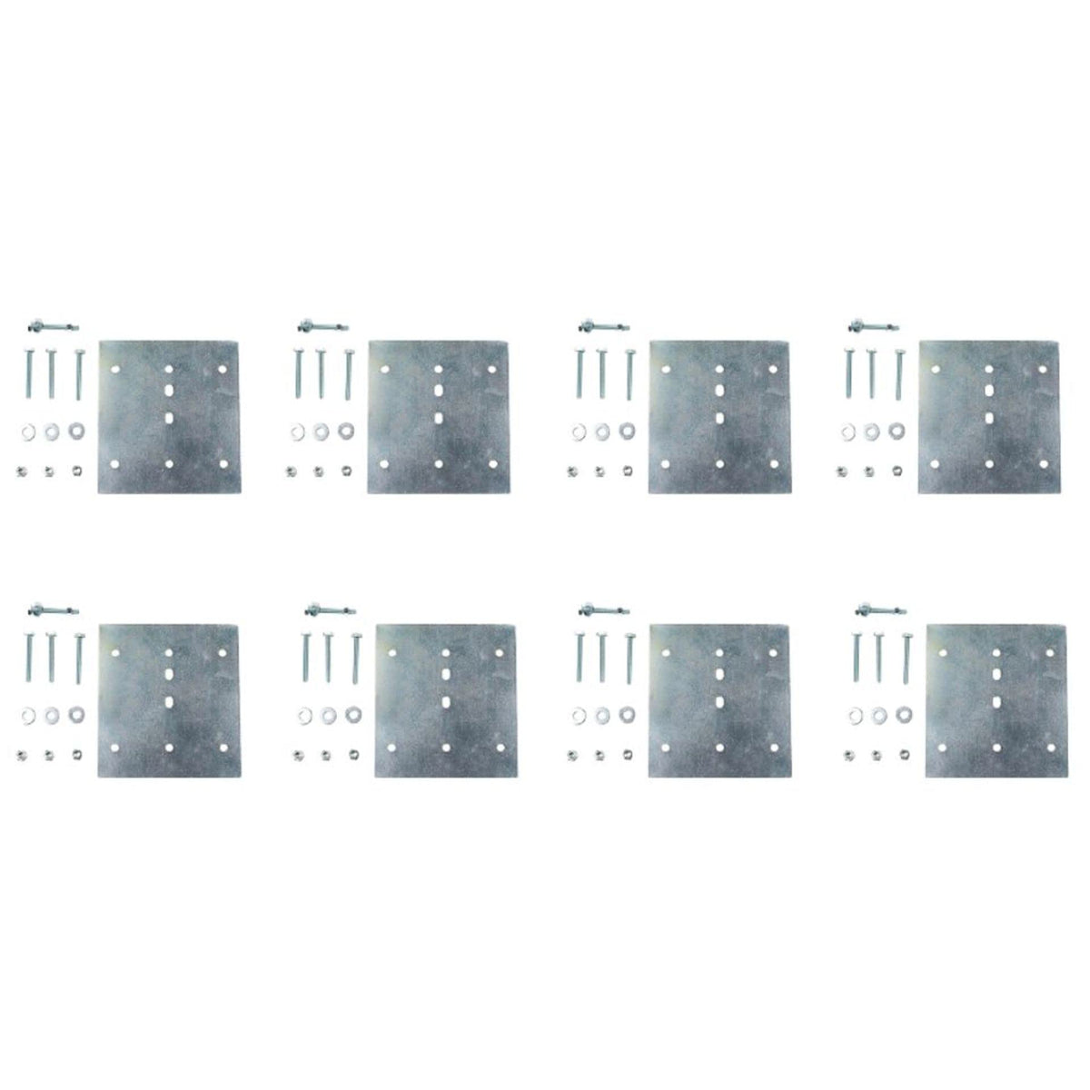 DC Cargo Mall front pack showing eight zinc plates and fasteners for durable installations