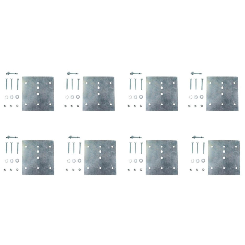 DC Cargo Mall front pack showing eight zinc plates and fasteners for durable installations