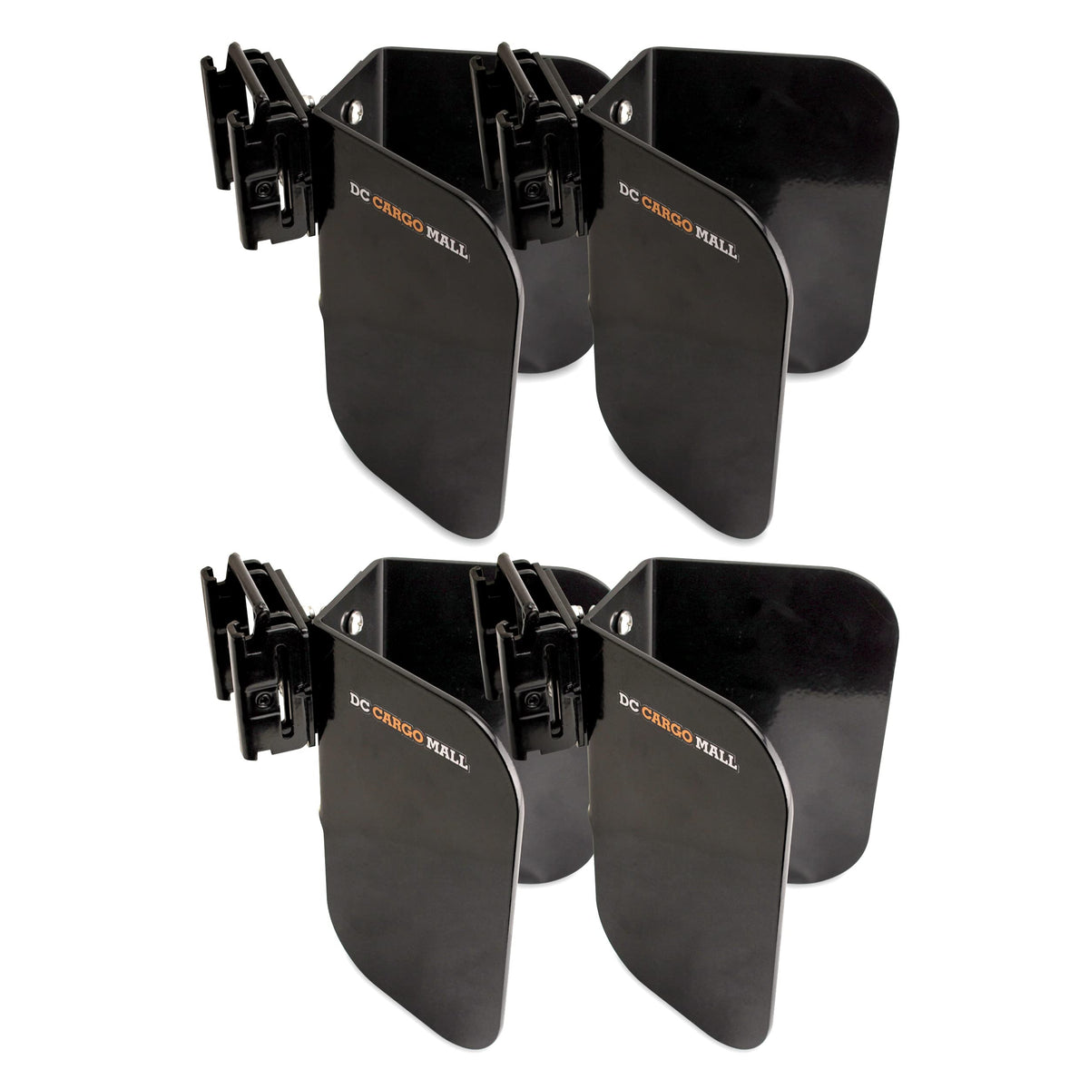 DC Cargo Mall wheel chock front view showing secure snap-in mount benefit