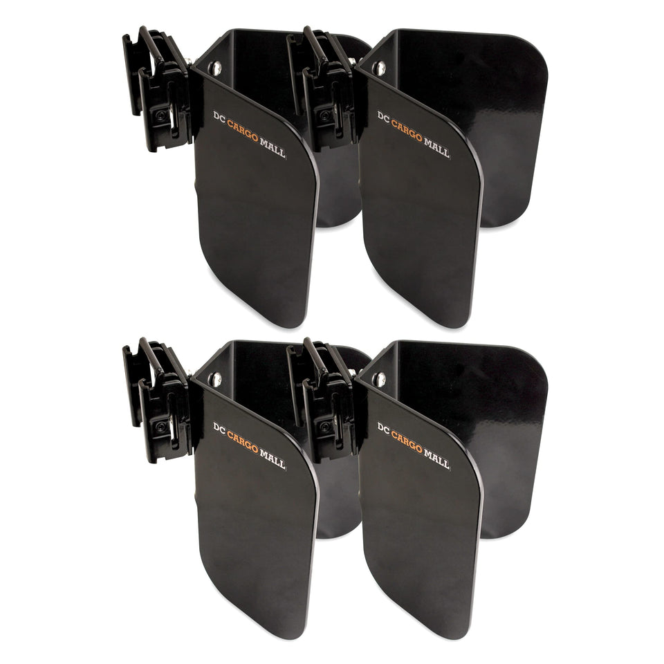 DC Cargo Mall wheel chock front view showing secure snap-in mount benefit