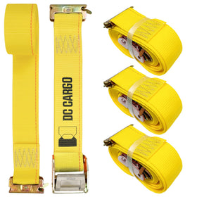 DC Cargo Mall front packaging showing four yellow E-Track straps and easy storage benefit