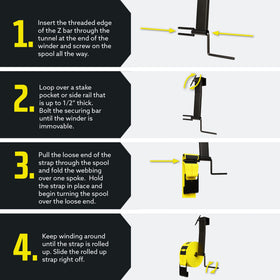DC Cargo Mall handle and crank detail enabling fast manual winding