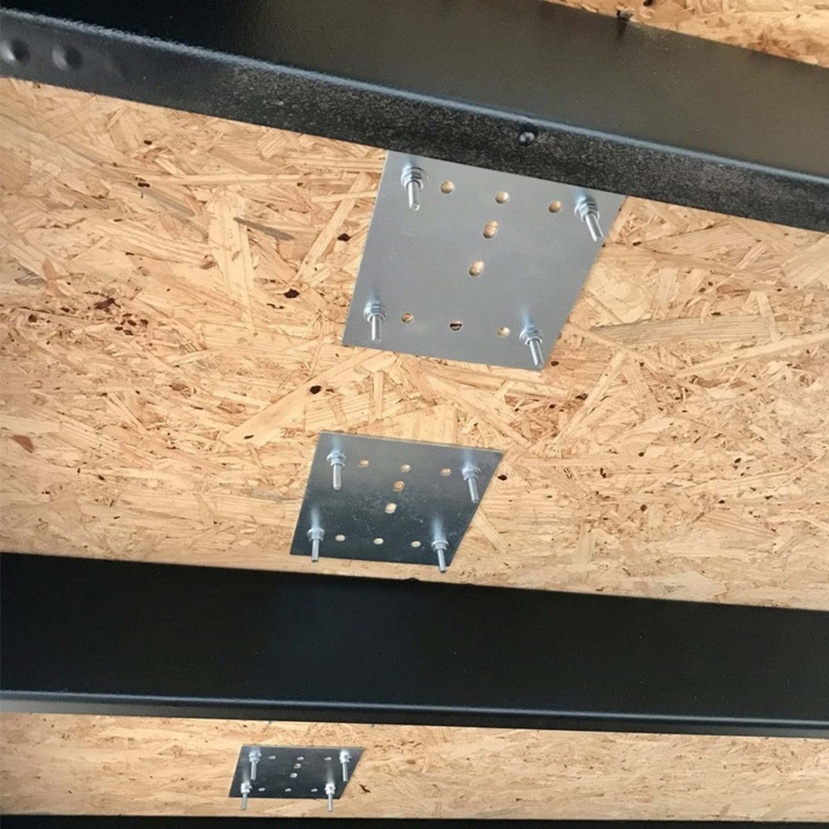 DC Cargo Mall plate beside ruler showing scale for correct hole alignment