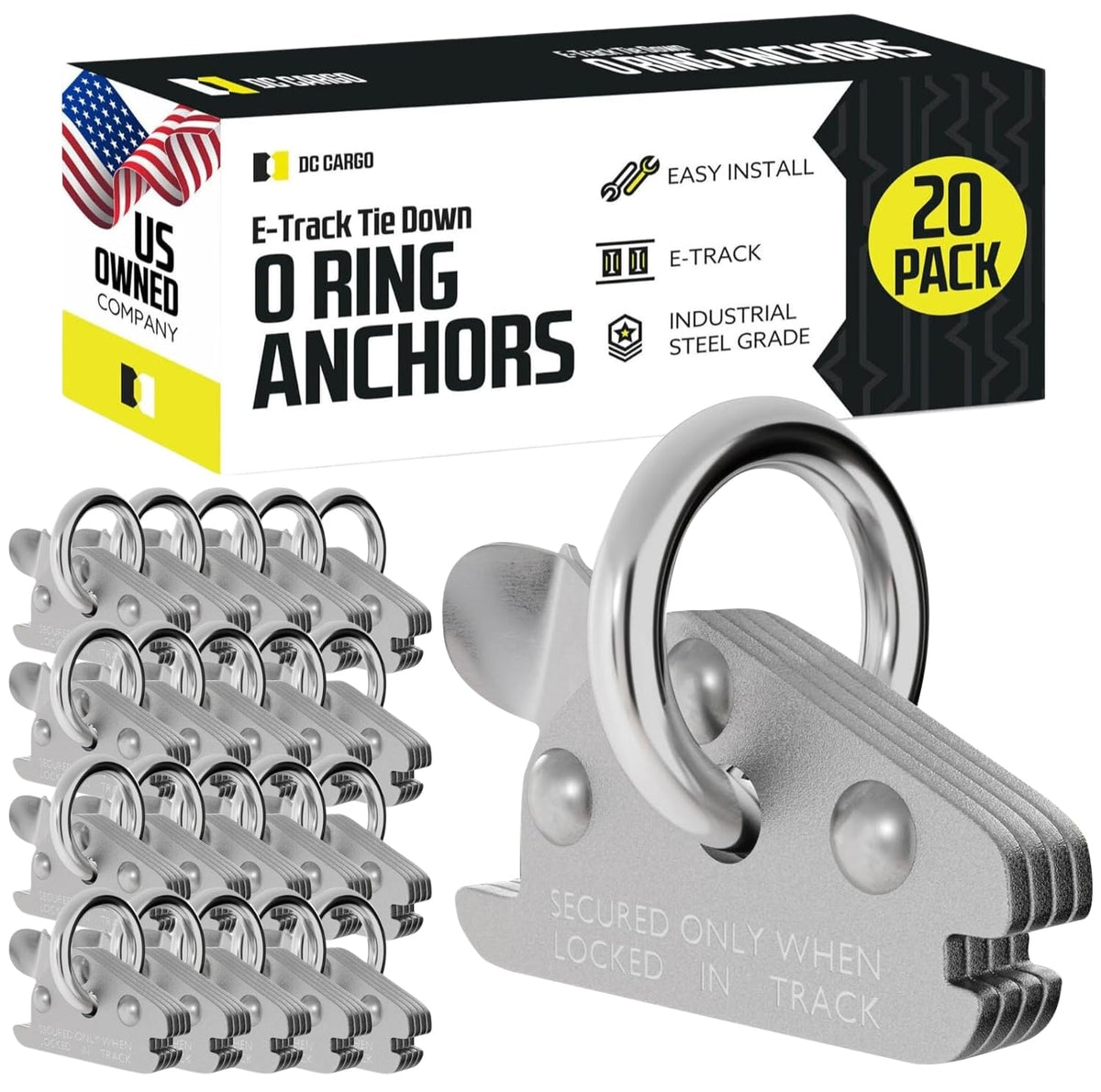 DC Cargo Mall O-ring pack front view showing anchors and benefits
