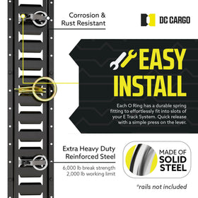 DC Cargo Mall O-ring installed in E-track slot showing secure anchoring benefit