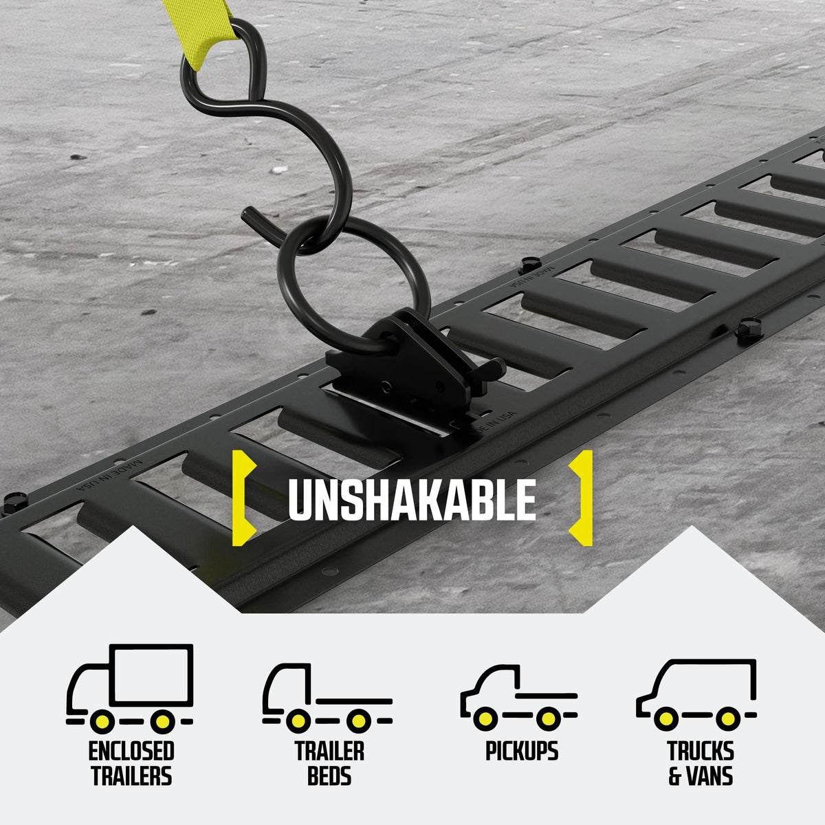 DC Cargo Mall O-ring next to ruler showing 2 inch inner clearance for straps