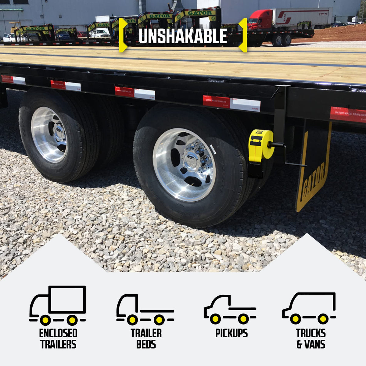 DC Cargo Mall beside ratchet for clear size and capacity reference