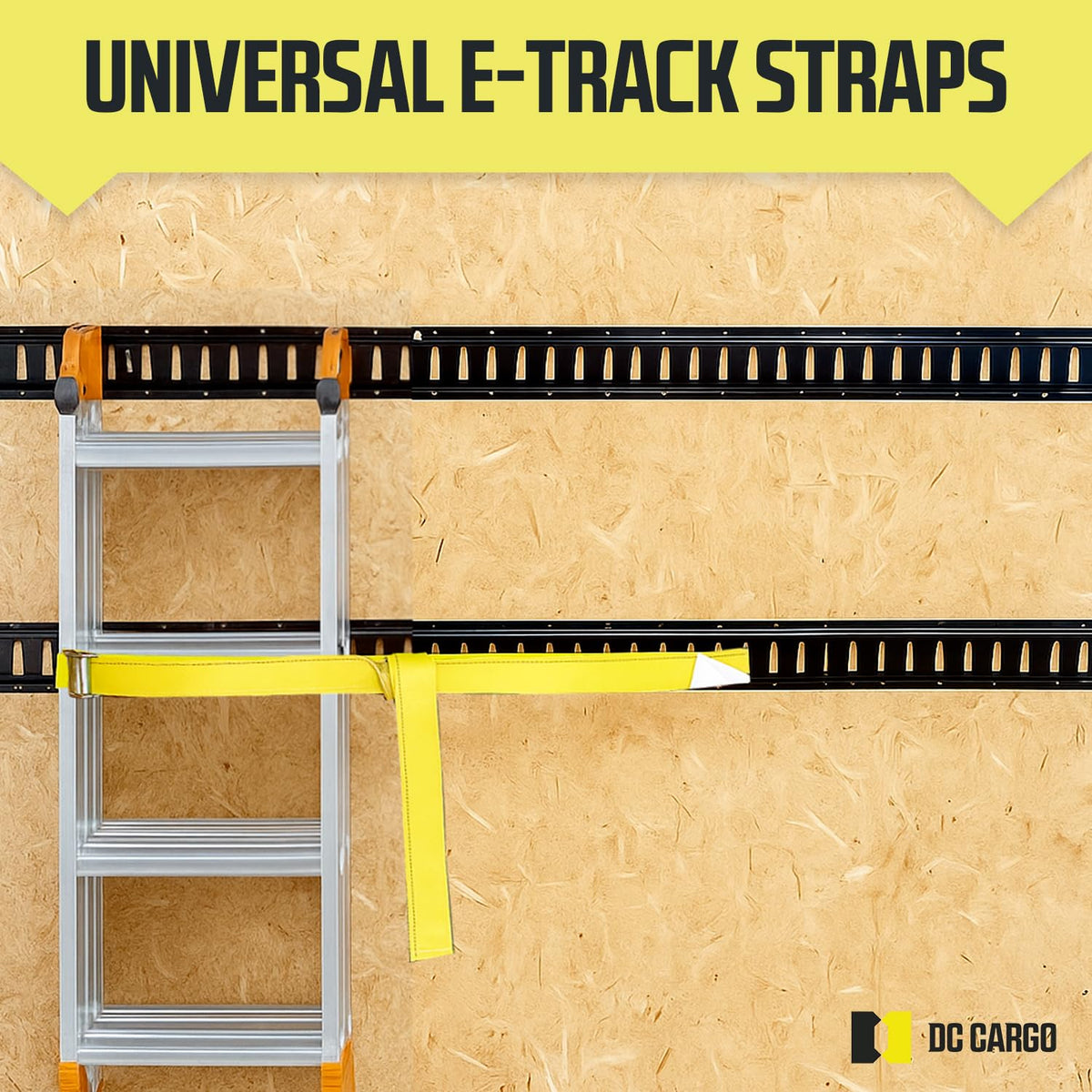 DC Cargo Mall straps securing a motorcycle showing stable transport protection