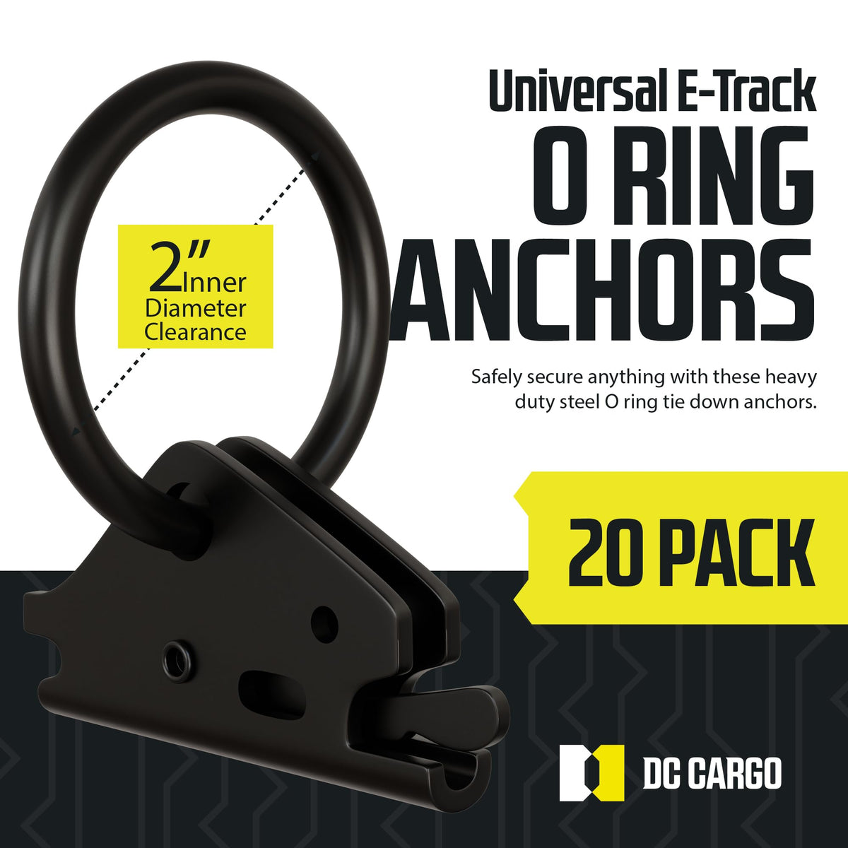 DC Cargo Mall close-up of spring clip showing secure locking mechanism and easy install benefit