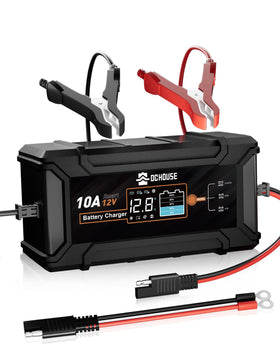 DC HOUSE charger front panel showing compact design and connectivity benefits