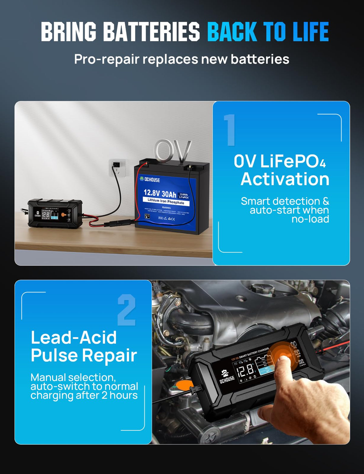 DC HOUSE SAE quick-connect and cable options for easy swapping
