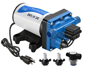 DC HOUSE front view of pump showing compact design and easy setup benefit