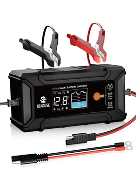 DC HOUSE front view showing compact charger and ports for versatile use