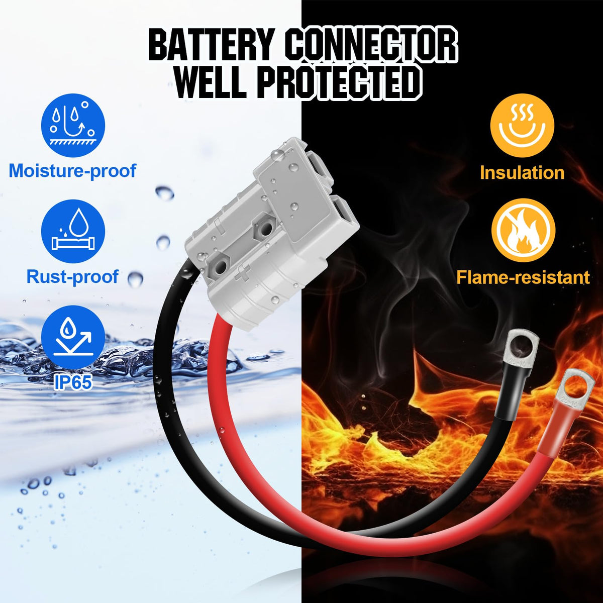 DC HOUSE connector in use on boat for waterproof connection